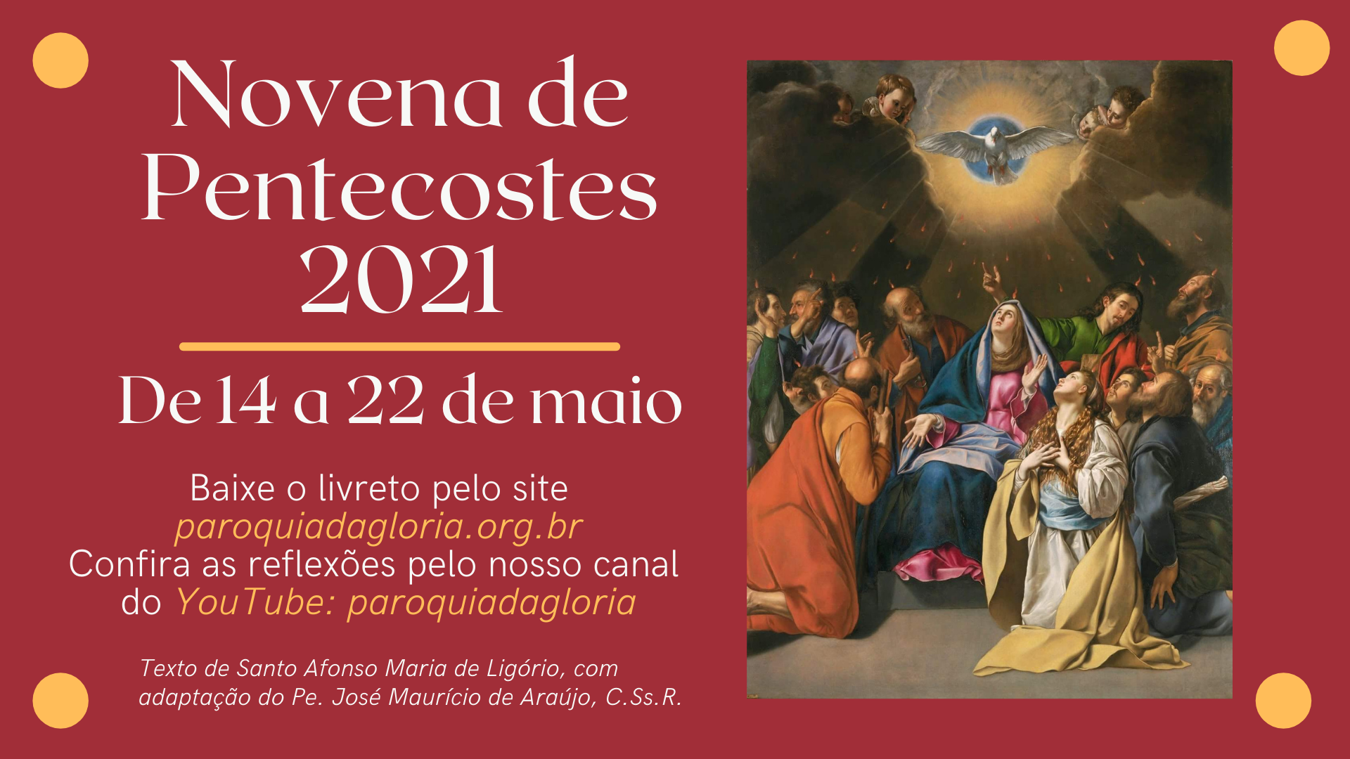Leia mais sobre o artigo Novena de Pentecostes 2021